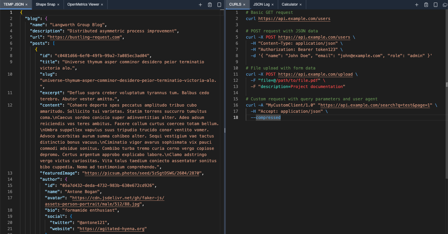 Main editor view